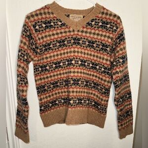 Abercrombie & Fitch Vintage Shetland Wool Sweater Womens Small Ugly Christmas